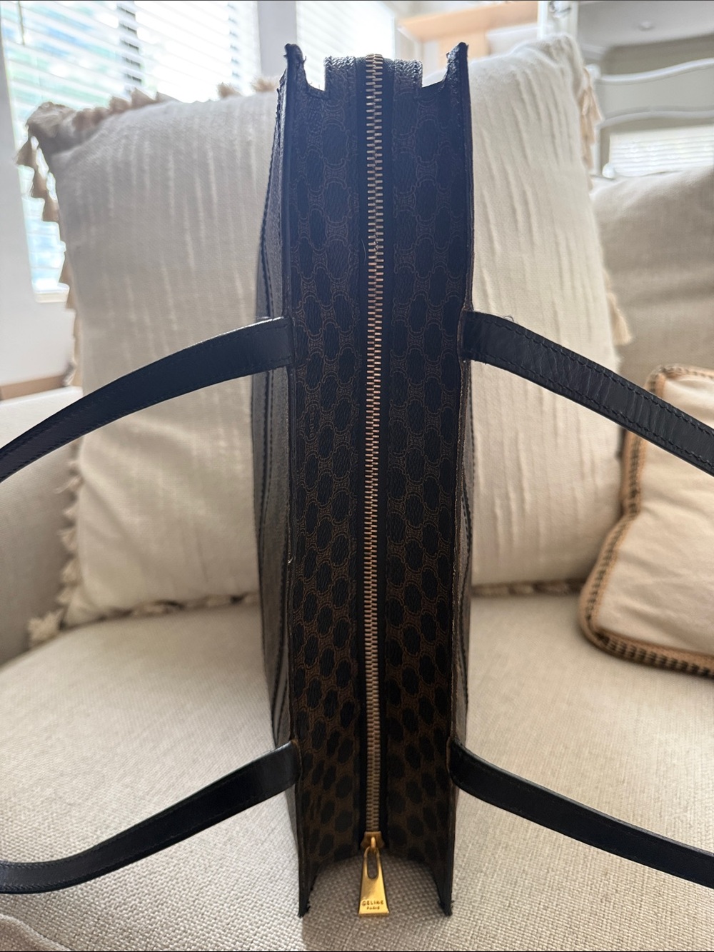 Celine Macadam Black Shoulder Bag Rare - Picture 4 of 12